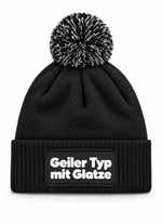 Geiler Typ mit Glatze - Beanie mit Bommel
