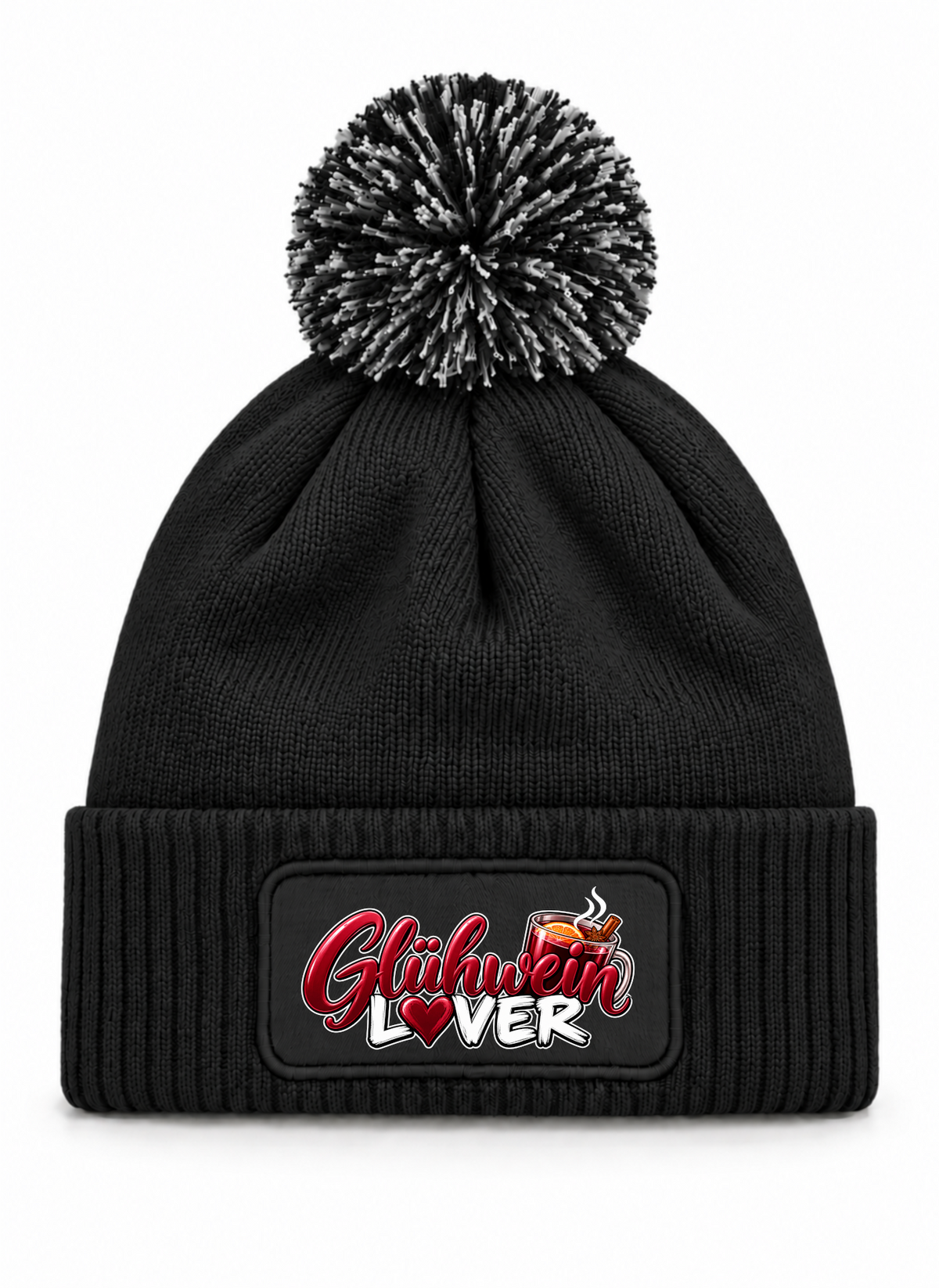 Glühwein Lover - Beanie mit Bommel