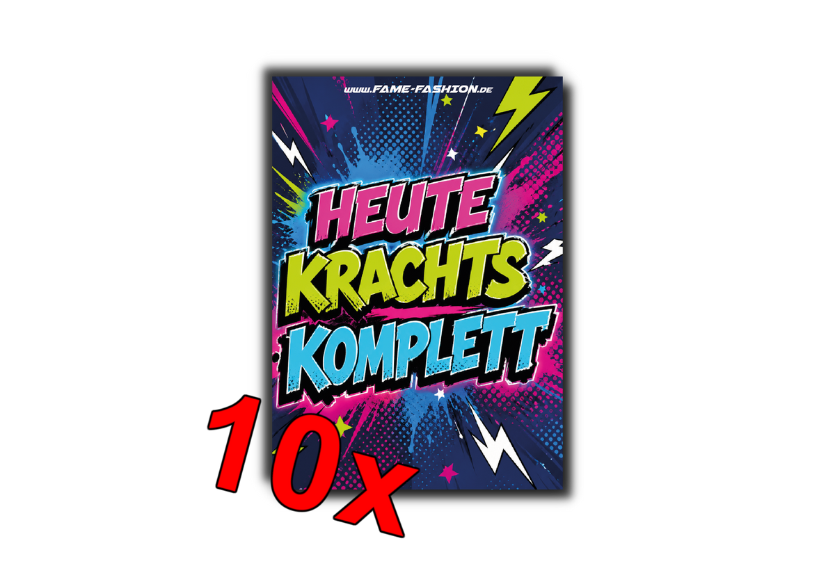 HEUTE KRACHTS KOMPLETT  - Malle Sticker