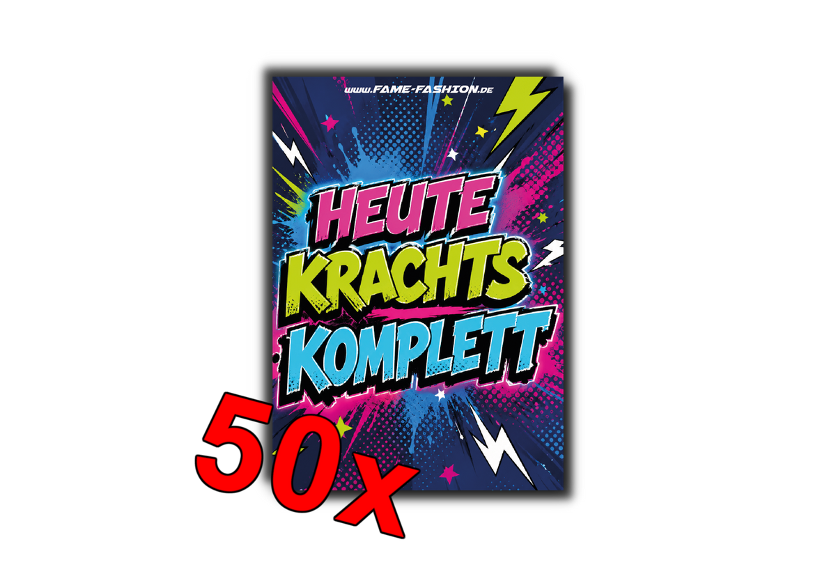 HEUTE KRACHTS KOMPLETT  - Malle Sticker