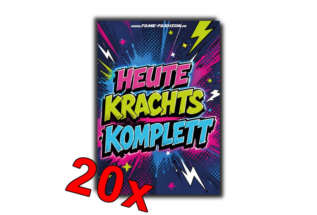 HEUTE KRACHTS KOMPLETT  - Malle Sticker