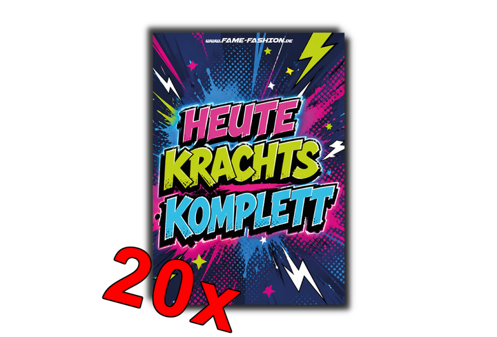 HEUTE KRACHTS KOMPLETT  - Malle Sticker