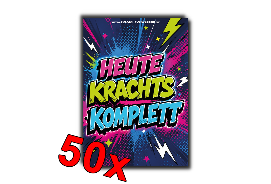 HEUTE KRACHTS KOMPLETT  - Malle Sticker
