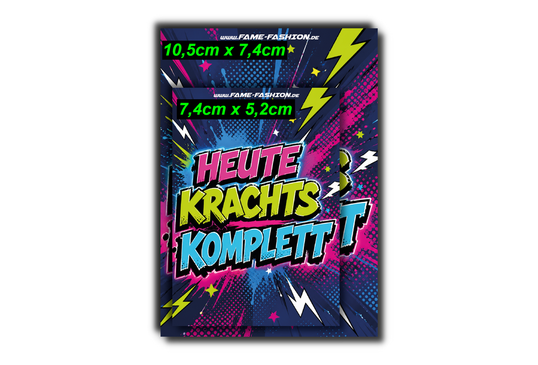 HEUTE KRACHTS KOMPLETT  - Malle Sticker