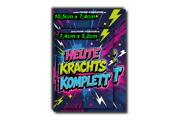 HEUTE KRACHTS KOMPLETT  - Malle Sticker