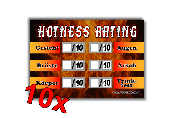 HOTNESS RATING Malle Sticker