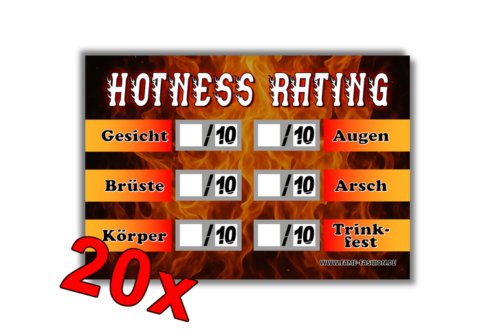 HOTNESS RATING Malle Sticker