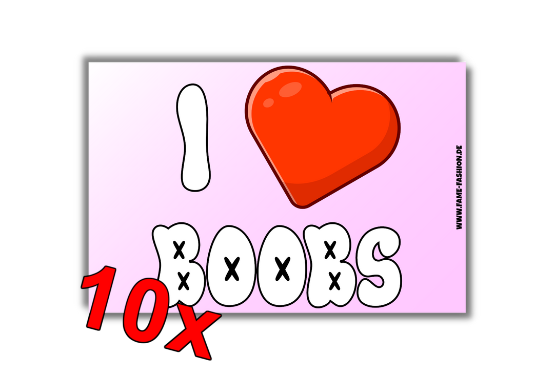 I LOVE BOOBS Malle Sticker