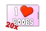 I LOVE BOOBS Malle Sticker