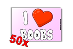 I LOVE BOOBS Malle Sticker