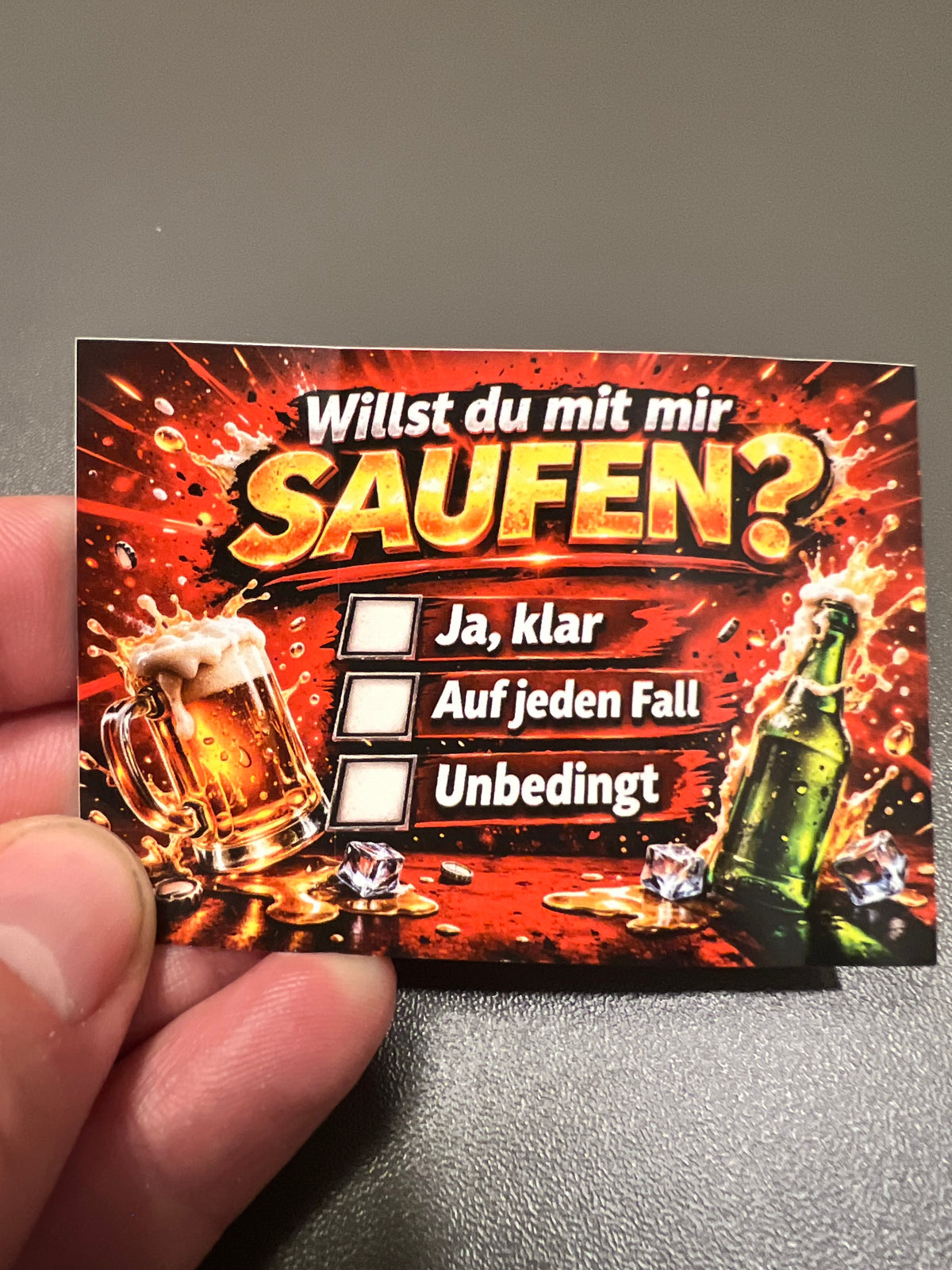 Willst du mit mir SAUFEN - Malle Sticker