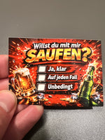 Willst du mit mir SAUFEN - Malle Sticker