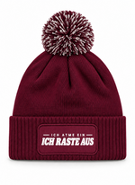 Ich Atme ein-Ich RASTE aus 1.0 - Beanie mit Bommel