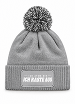 Ich Atme ein-Ich RASTE aus 1.0 - Beanie mit Bommel