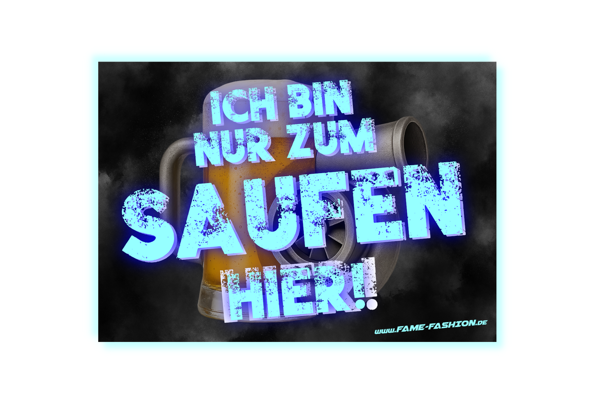 Ich bin nur zum SAUFEN hier MALLE STICKER