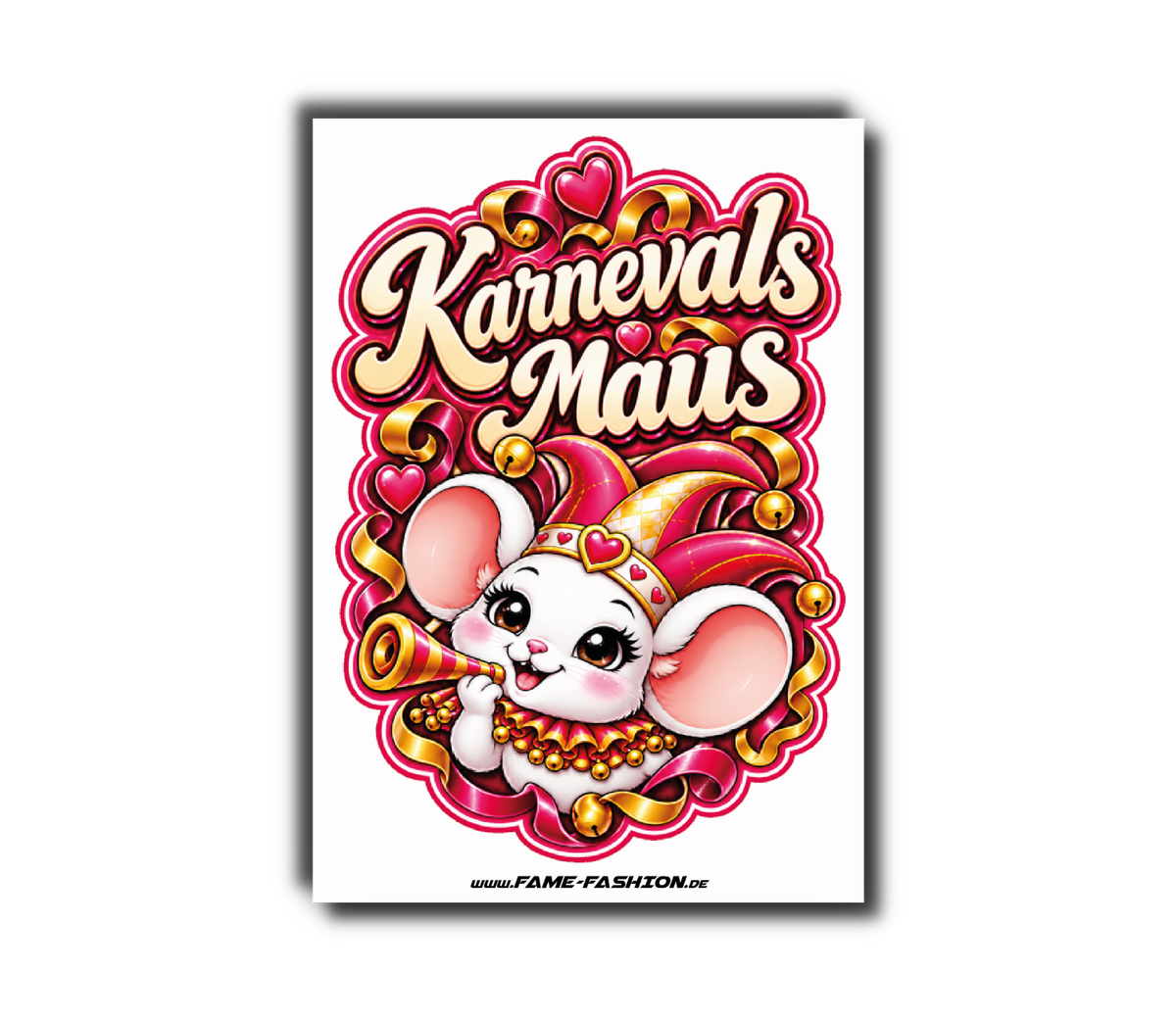 Karnevals Maus - Karneval Sticker 1 Stk.