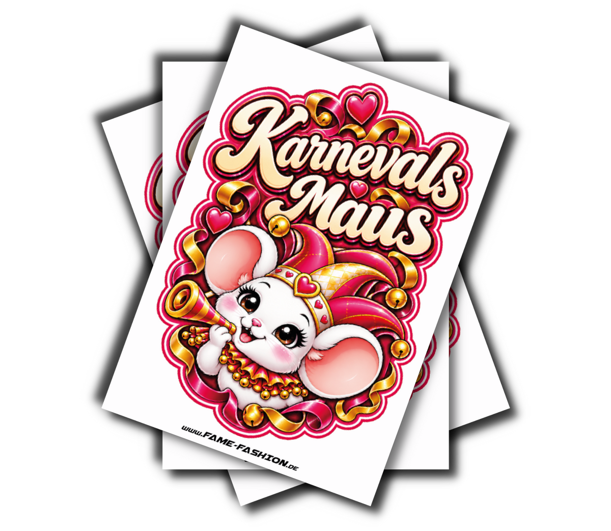 Karnevals Maus - Karneval Sticker 1 Stk.