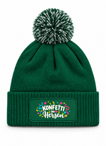 Konfetti im Herzen - Beanie mit Bommel