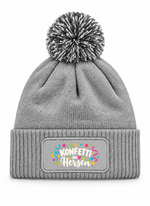 Konfetti im Herzen - Beanie mit Bommel