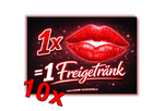 1x Kuss = 1 Freigetränk Malle Sticker