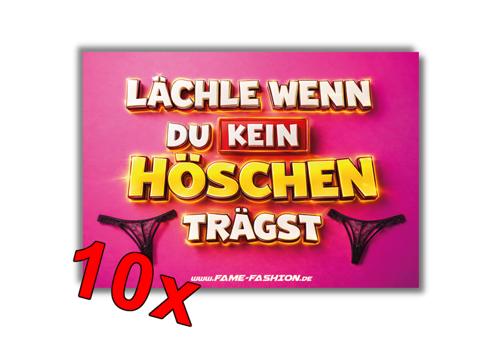 Lächle wenn du KEIN Höschen trägst - Malle Sticker