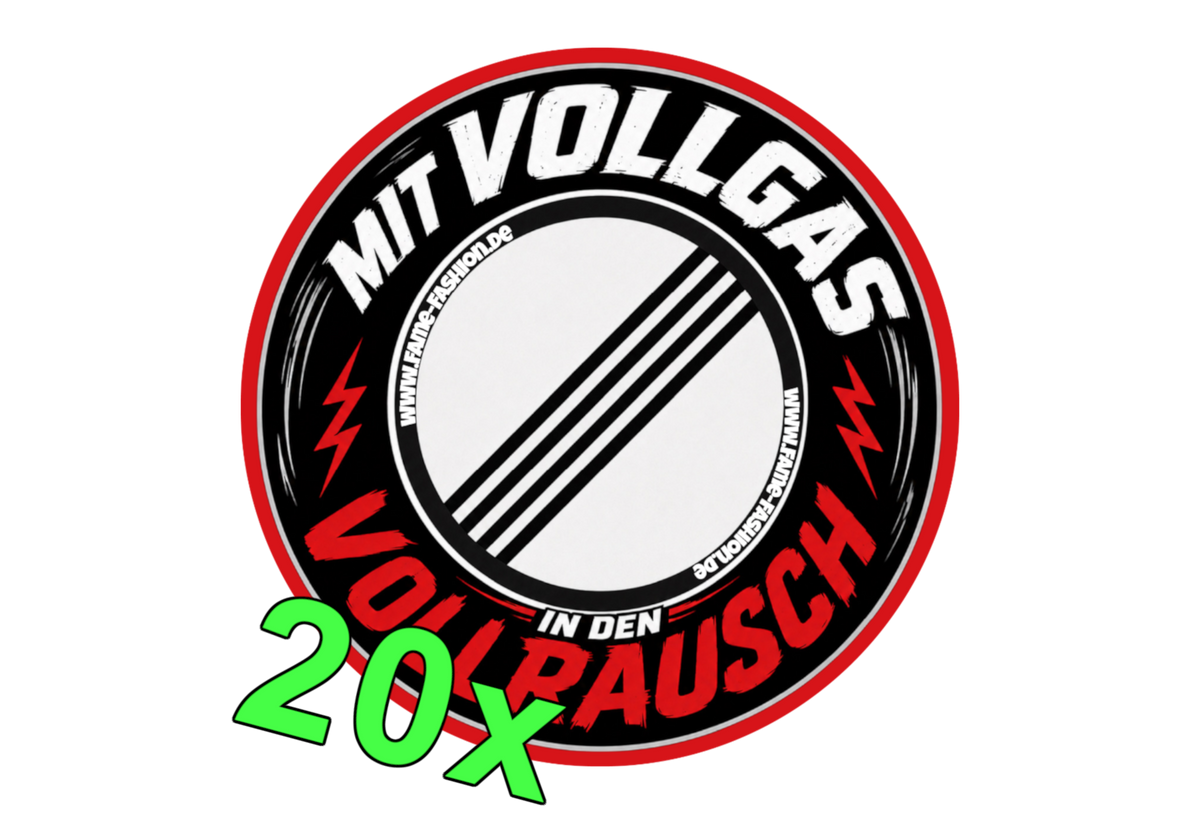 Mit Vollgas in den Vollrausch Sticker