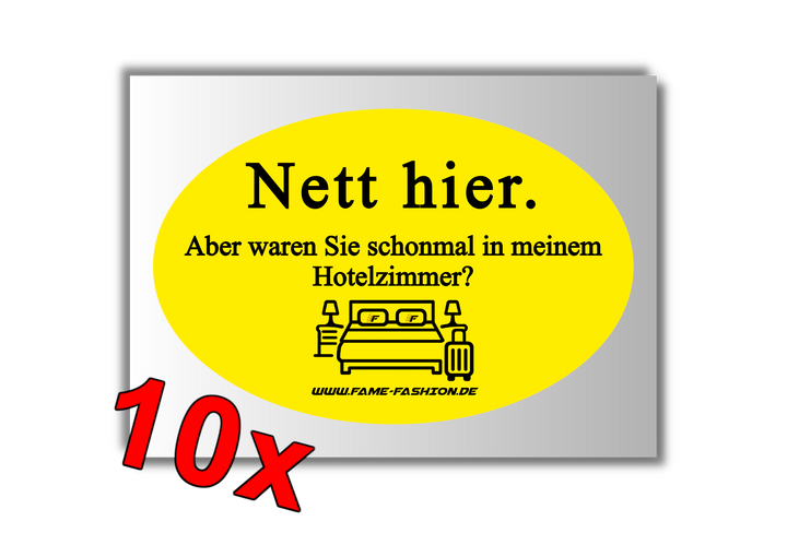 NETT HIER Hotelzimmer STICKER
