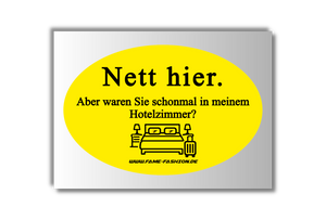 NETT HIER Hotelzimmer STICKER