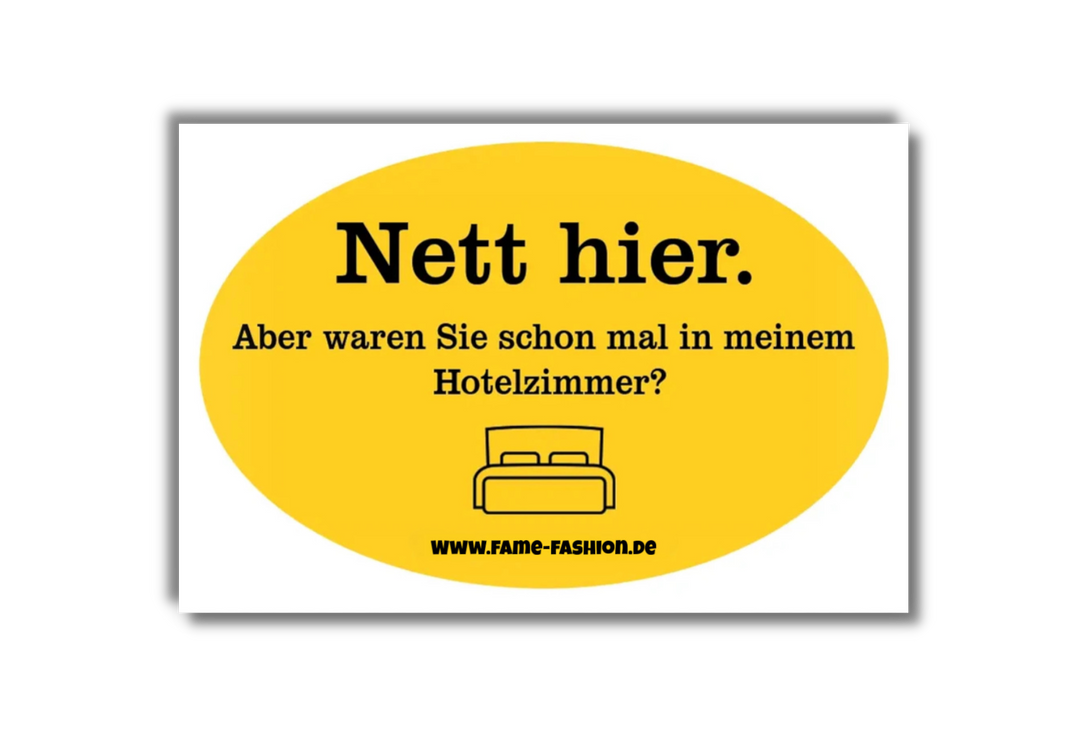 NETT HIER Hotelzimmer STICKER