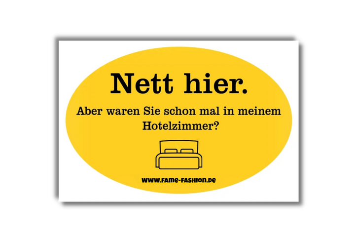 NETT HIER Hotelzimmer STICKER