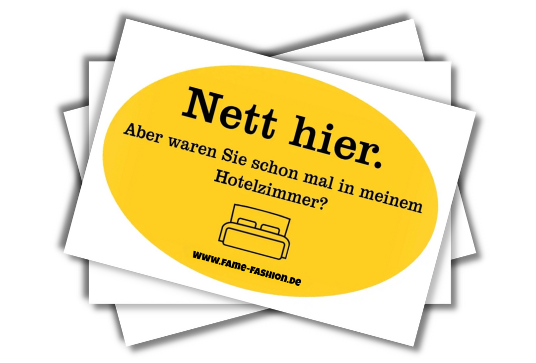 NETT HIER Hotelzimmer STICKER