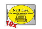 NETT HIER Hotelzimmer STICKER