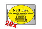 NETT HIER Hotelzimmer STICKER