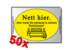 NETT HIER Hotelzimmer STICKER