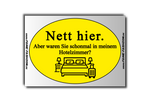 NETT HIER Hotelzimmer STICKER