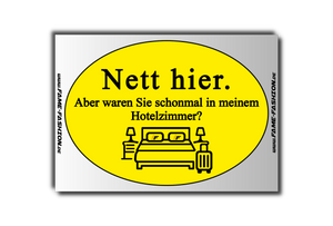 NETT HIER Hotelzimmer STICKER