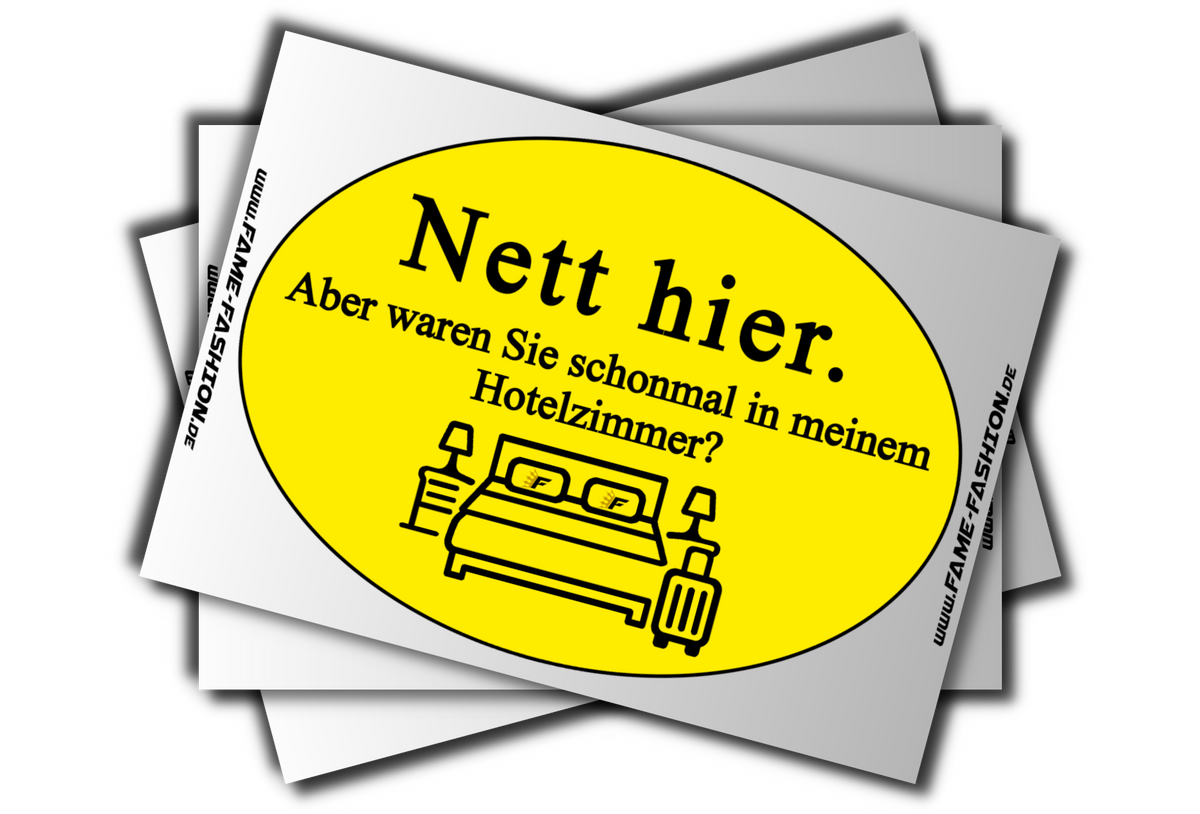 NETT HIER Hotelzimmer STICKER