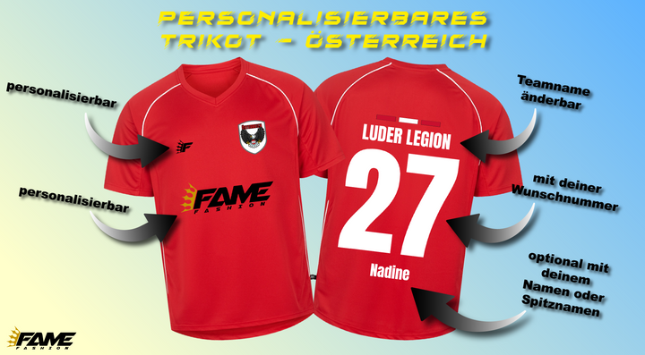 Malle-Sauf-Trikot ÖSTERREICH - Personalisierbar