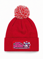 SKI Haserl Patch Beanie mit Bommel