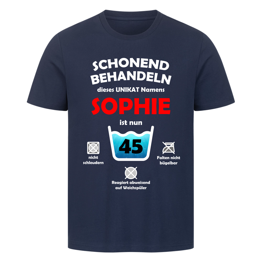 schonend behandeln-Waschanleitung