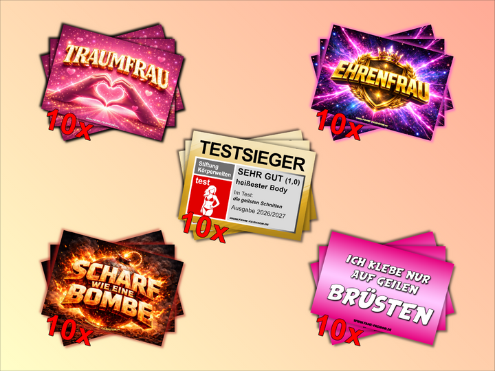 Flirt-Alarm Frauen-Edition -Malle Sticker-Set (50 Sticker)