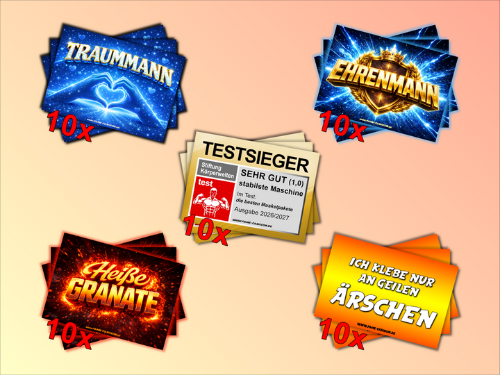 Flirt-Alarm Männer-Edition - Malle Sticker-Set (50 Sticker)