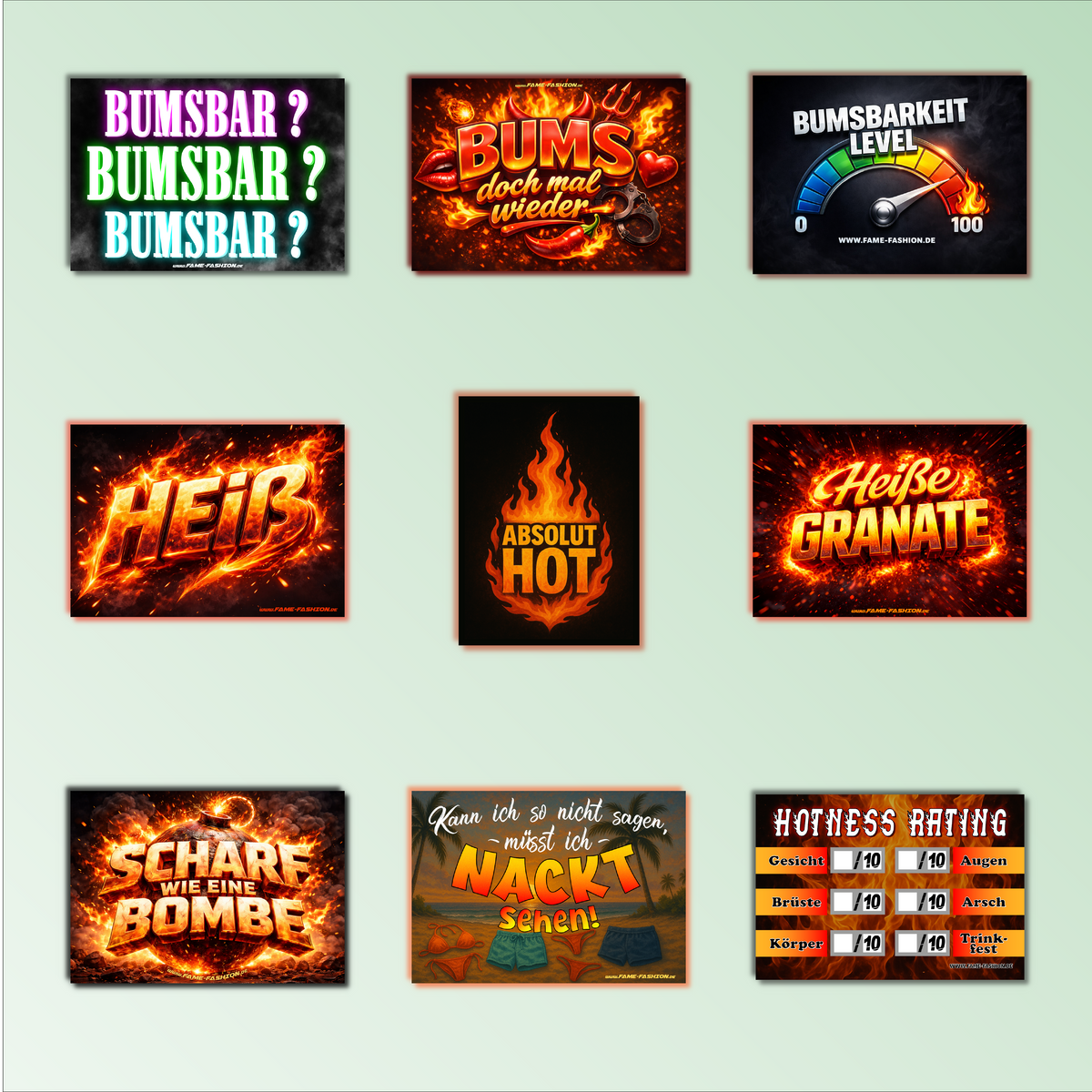 Hot and Spicy - Malle Sticker-Set (90 Sticker)