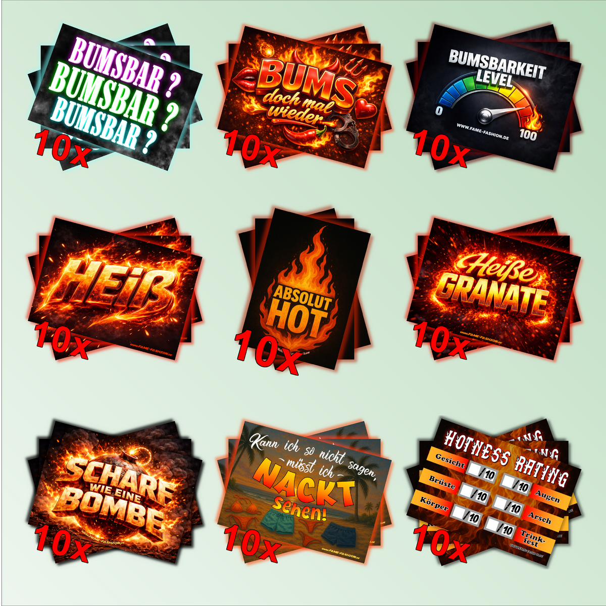 Hot and Spicy - Malle Sticker-Set (90 Sticker)