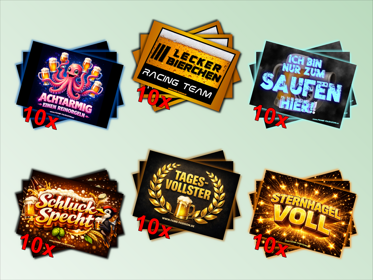 Saufalarm - Malle Sticker-Set (60 Sticker)