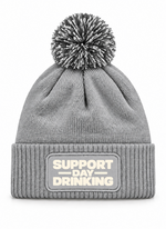 Support Day Drinking - Beanie mit Bommel