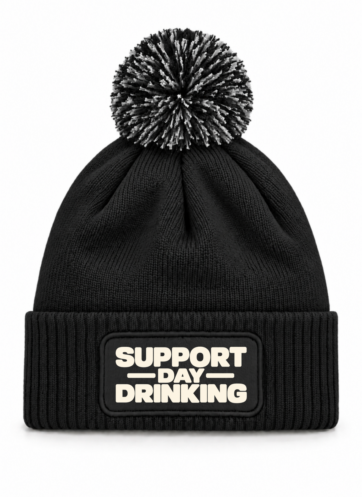 Support Day Drinking - Beanie mit Bommel