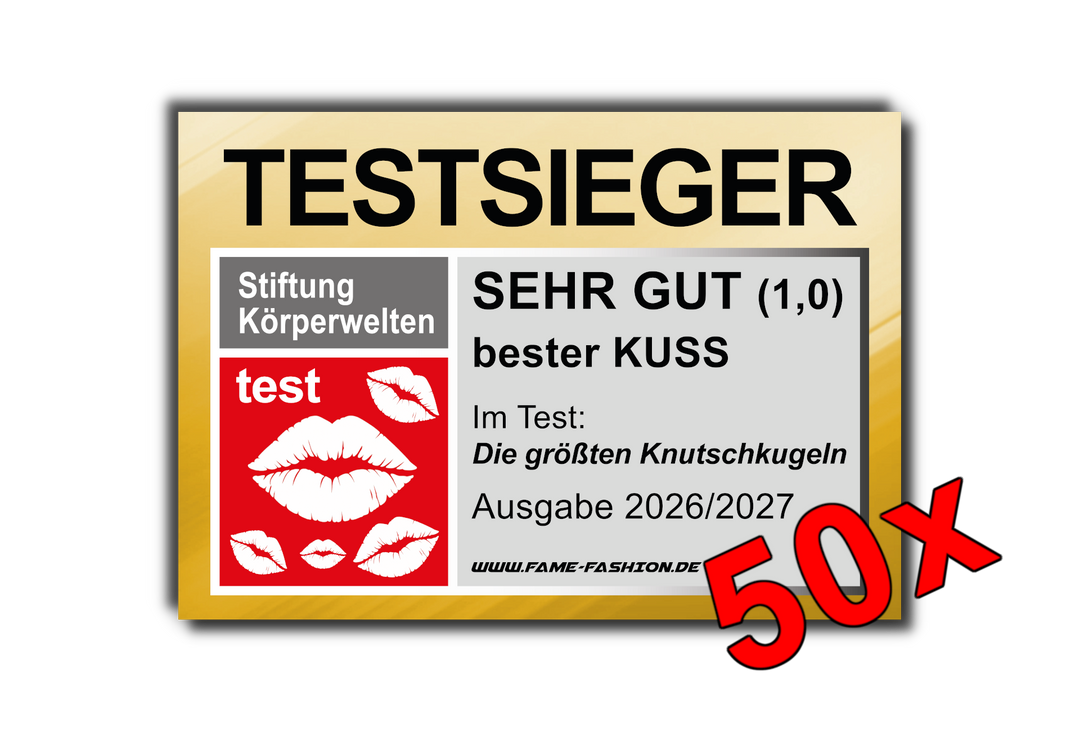TESTSIEGER bester KUSS - Malle Sticker