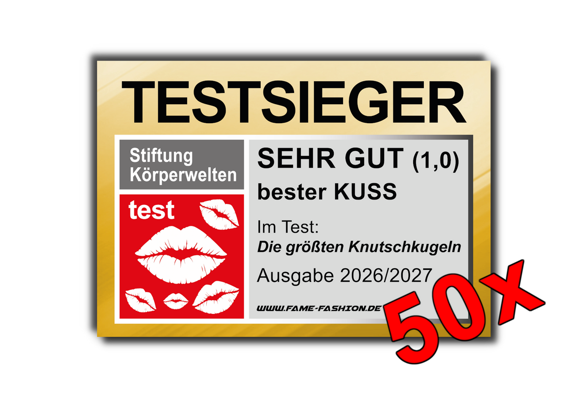 TESTSIEGER bester KUSS - Malle Sticker