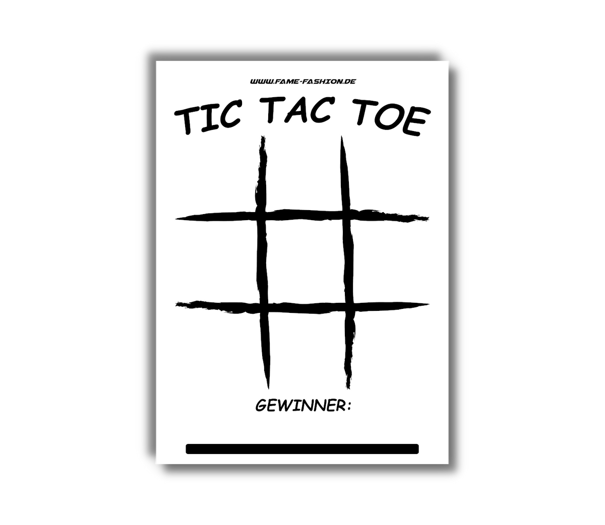 TIC TAC TOE Malle Sticker